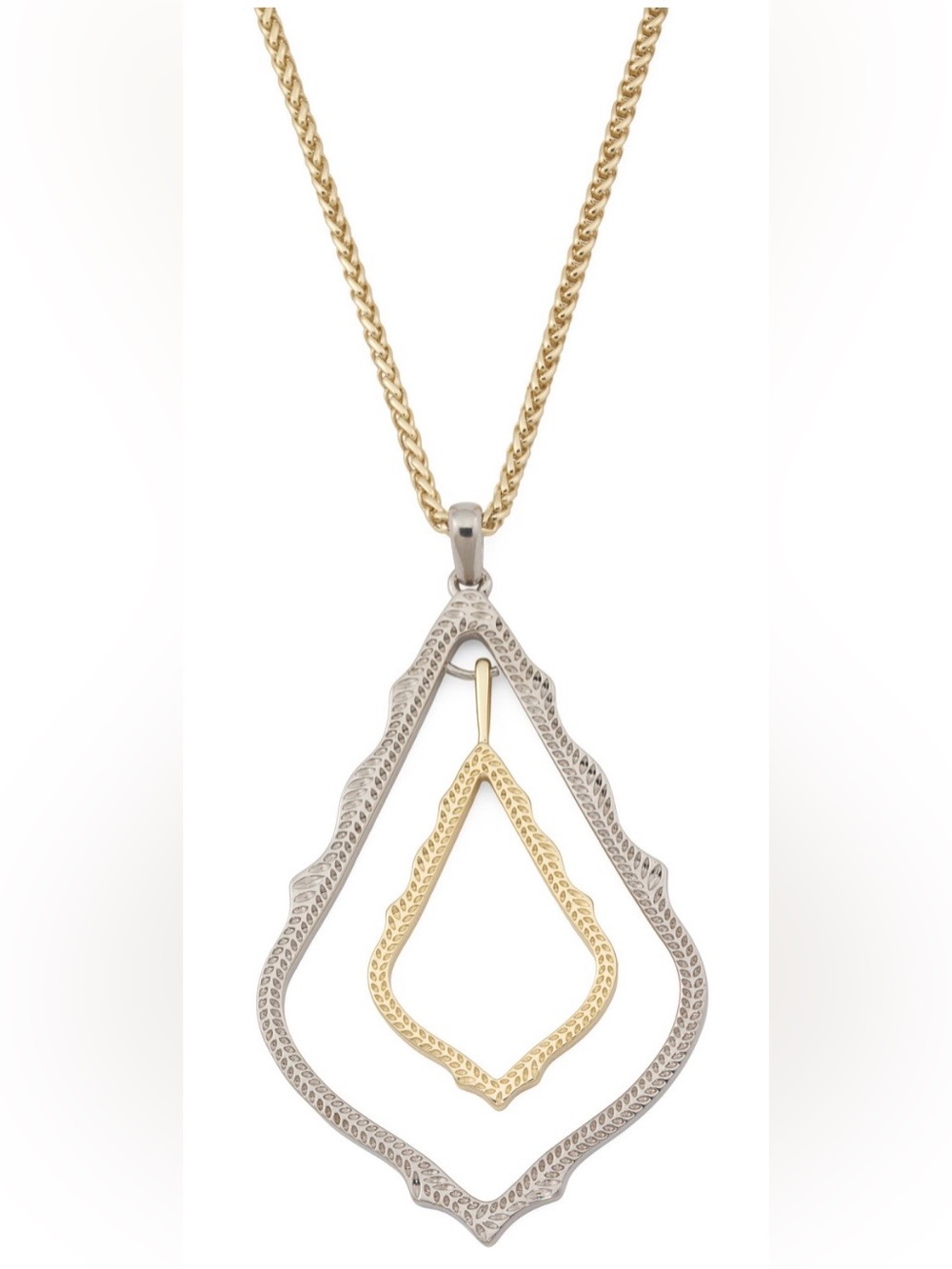 Kendra Scott Two-Tone Teardrop Necklace